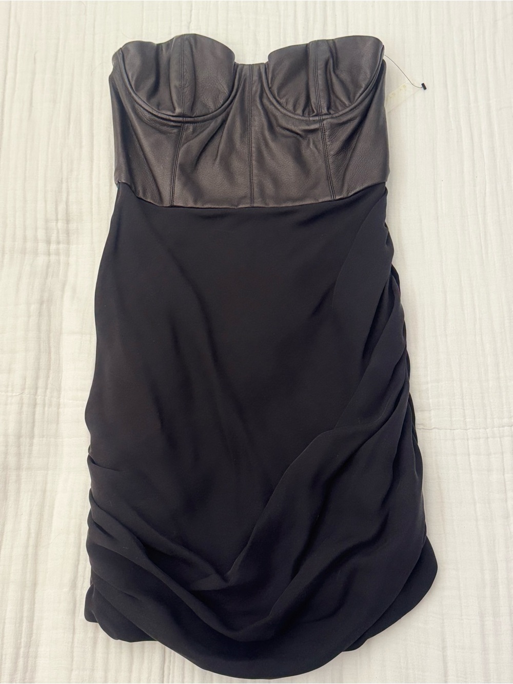 Alice + Olivia Leather Bustier Dress with Branded Tags NWT